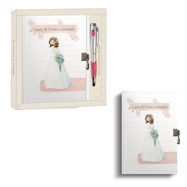 Diario Comunion Niña + Boligrafo Multifuncion