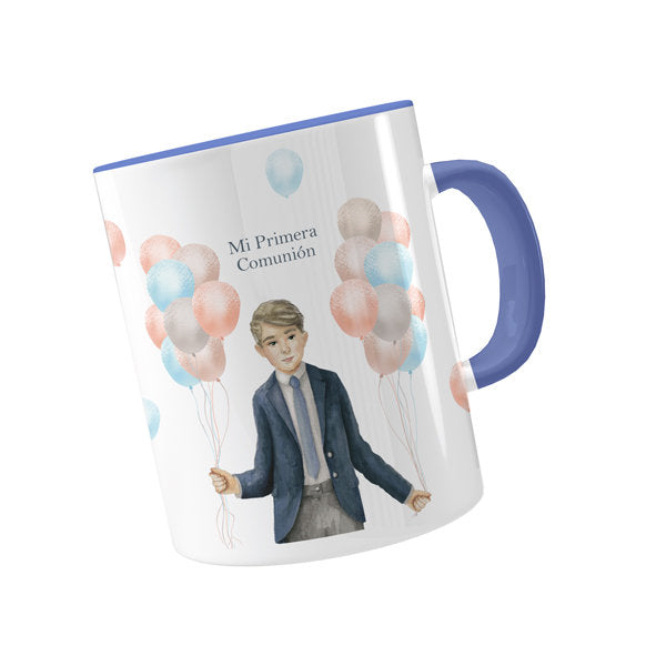TAZA CERAMICA NIÑO GLOBOS COMUNION | ARGUVAL, S,L, | 1 UNIDAD | 8421363486973 Imagen principal del producto