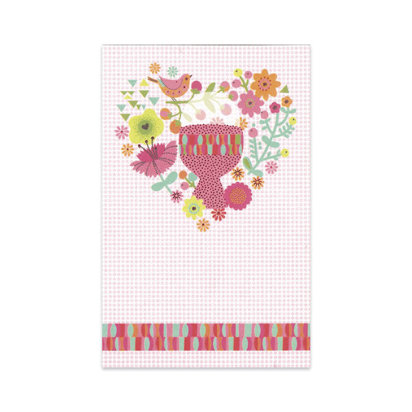 Estampa Comunión Cáliz Rosa Silueta Corazón Busquets 25U Marca Busquets Comunión Imagen principal del producto
