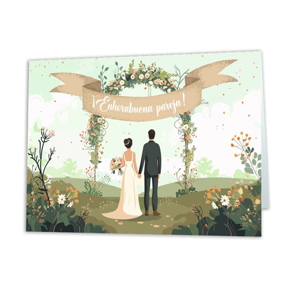 POSTAL BODA ENHORABUENA PAREJA | ARGUVAL, S,L, | ENVASE 10 UDS. UNIDAD | 8421363491465 Imagen principal del producto