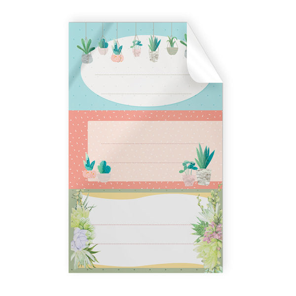 ETIQUETAS ESCOLARES ADHESIVAS ESCOLARES PLANTAS 9U | 10 UNIDADES | (ARGUVAL, S,L,)