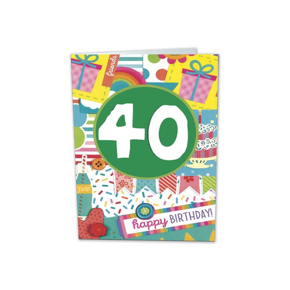 TARJETA FELICITACION 40 AÑOS BUSQUETS 6U | ARGUVAL, S,L | ENVASE 6 UDS. UNIDAD | 8421363492134 Imagen principal del producto