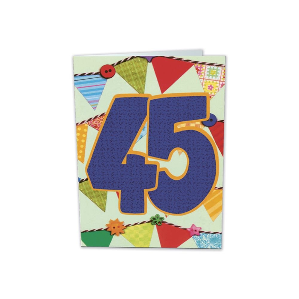 TARJETA FELICITACION 45 AÑOS BUSQUETS 6U | ARGUVAL, S,L | ENVASE 6 UDS. UNIDAD | 8421363492141 Imagen principal del producto