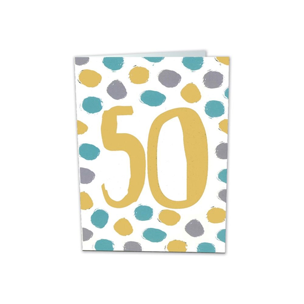 TARJETA FELICITACION 50 AÑOS BUSQUETS 6U | ARGUVAL, S,L | ENVASE 6 UDS. UNIDAD | 8421363492158 Imagen principal del producto