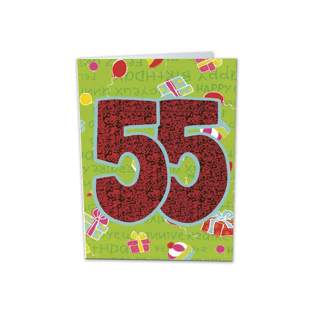 TARJETA FELICITACION 55 AÑOS BUSQUETS 6U | ARGUVAL, S,L | ENVASE 6 UDS. UNIDAD | 8421363492165 Imagen principal del producto
