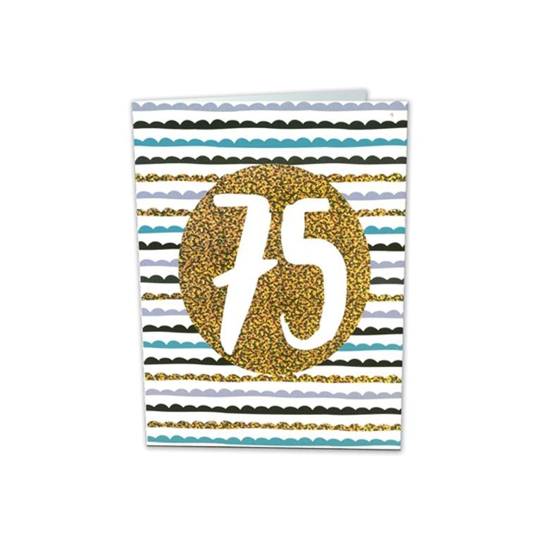 TARJETA FELICITACION 75 AÑOS BUSQUETS 6U | ARGUVAL, S,L | ENVASE 6 UDS. UNIDAD | 8421363492196 Imagen principal del producto