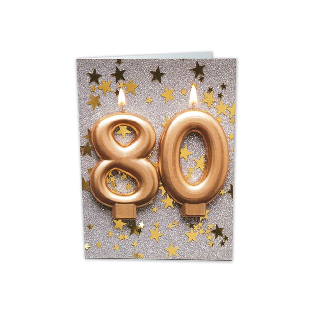 TARJETA FELICITACION 80 AÑOS BUSQUETS 6U | ARGUVAL, S,L | ENVASE 6 UDS. UNIDAD | 8421363492202 Imagen principal del producto