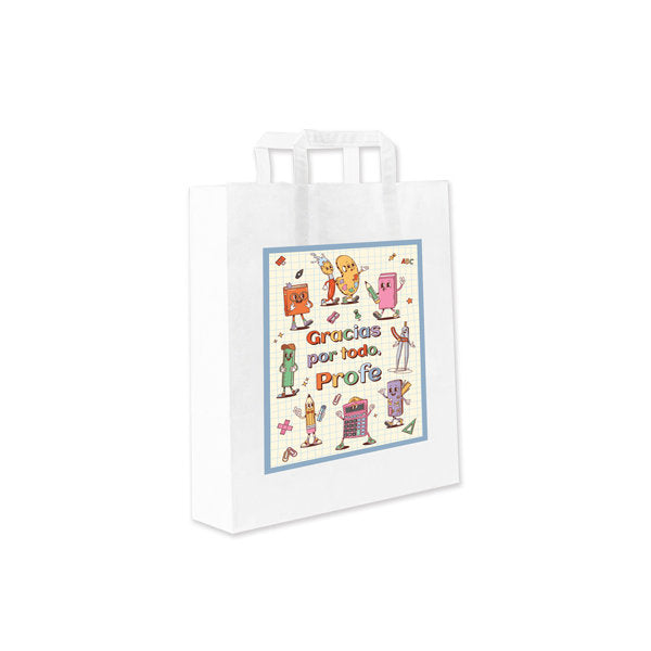 BOLSA MEDIANA BLANCA PROFE 34X25X9CM 12U | ARGUVAL, S,L | 1 UNIDAD | 8421363492929