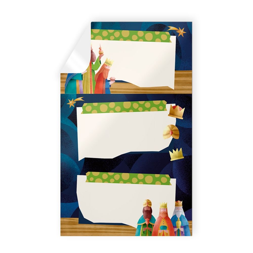 STICKERS NAVIDAD REYES MAGOS BLISTER 9U | ARGUVAL NAVIDAD | ENVASE 5 UDS. UNIDAD | 8421363493414