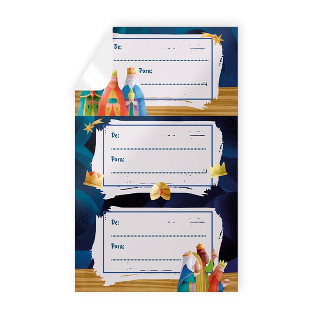 STICKERS NAVIDAD REYES MAGOS BLISTER 9U | ARGUVAL NAVIDAD | ENVASE 10 UDS. UNIDAD | 8421363493445 Imagen principal del producto