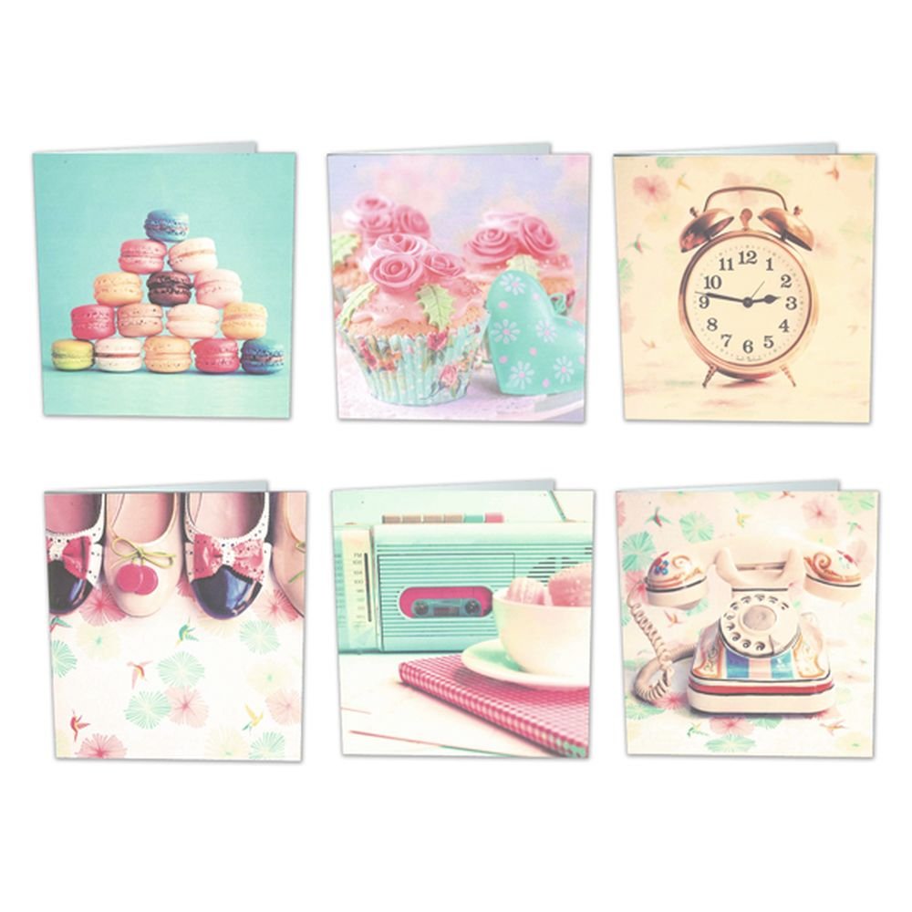 Postal felicitación Busquets pastel surtidas, 24 unidades