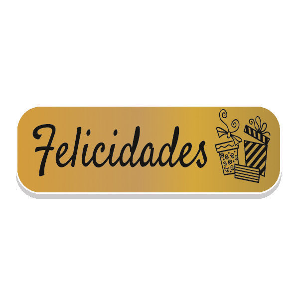 Etiquetas Oro Felicidades Rollo 250 Unidades Marca Arguval Imagen principal del producto