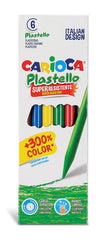 CERA CARIOCA PLASTELLO 6 COLORES SURTIDOS | 12 UNIDADES | (UNIVERSAL ESPAÑOLA S,A,)