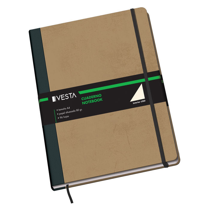 Cuaderno cartone a4 80g 96h liso cierre con goma Imagen principal del producto