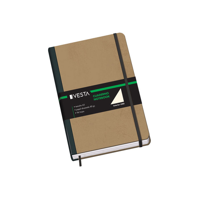 Cuaderno cartone a5 80g 96h liso cierre con goma Imagen principal del producto