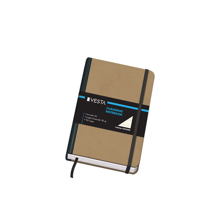Cuaderno cartone a6 80g 96h rayado cierre con goma Imagen principal del producto