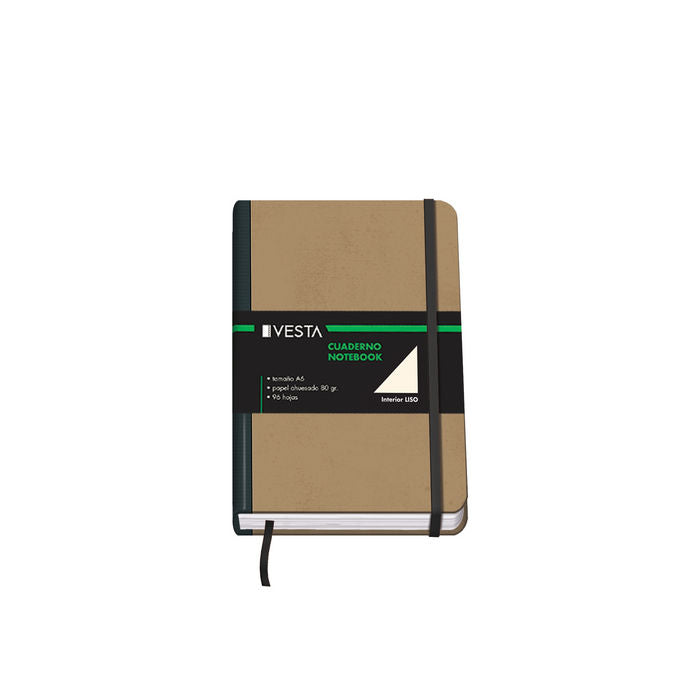 Cuaderno Cartone A6 80G 96H Liso Cierre con Goma Imagen principal del producto