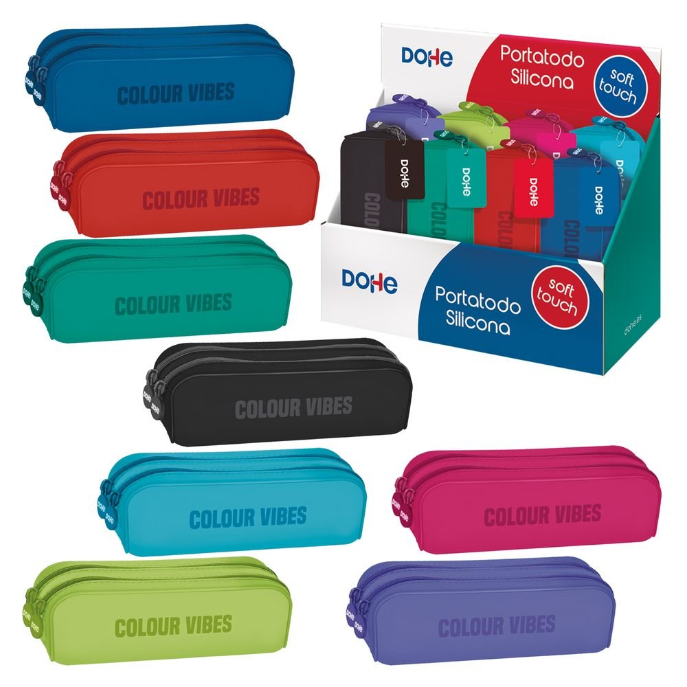 Exp 8 Portatodo Silicona Doble Colores Surtido Marca Dohe