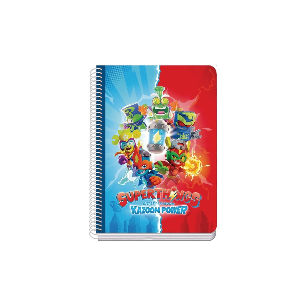 Cuaderno A5 tapa dura Superthings con cuadros 4 mm Imagen principal del producto