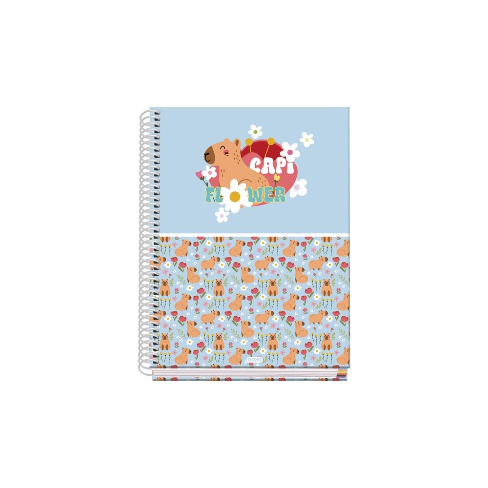 Cuaderno A5 Forrado Cuadro 5 mm Capi Flower 2026 Marca Dohe Diseño Imagen principal del producto