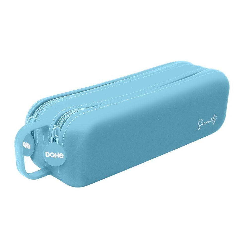 Portatodo Serenity silicona 2 cremalleras azul DOHE Diseño