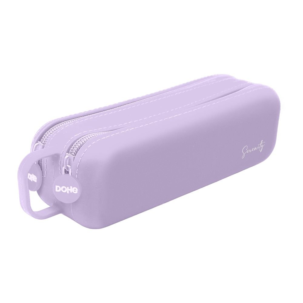 Portatodo Serenity silicona 2 cremalleras morado DOHE Diseño