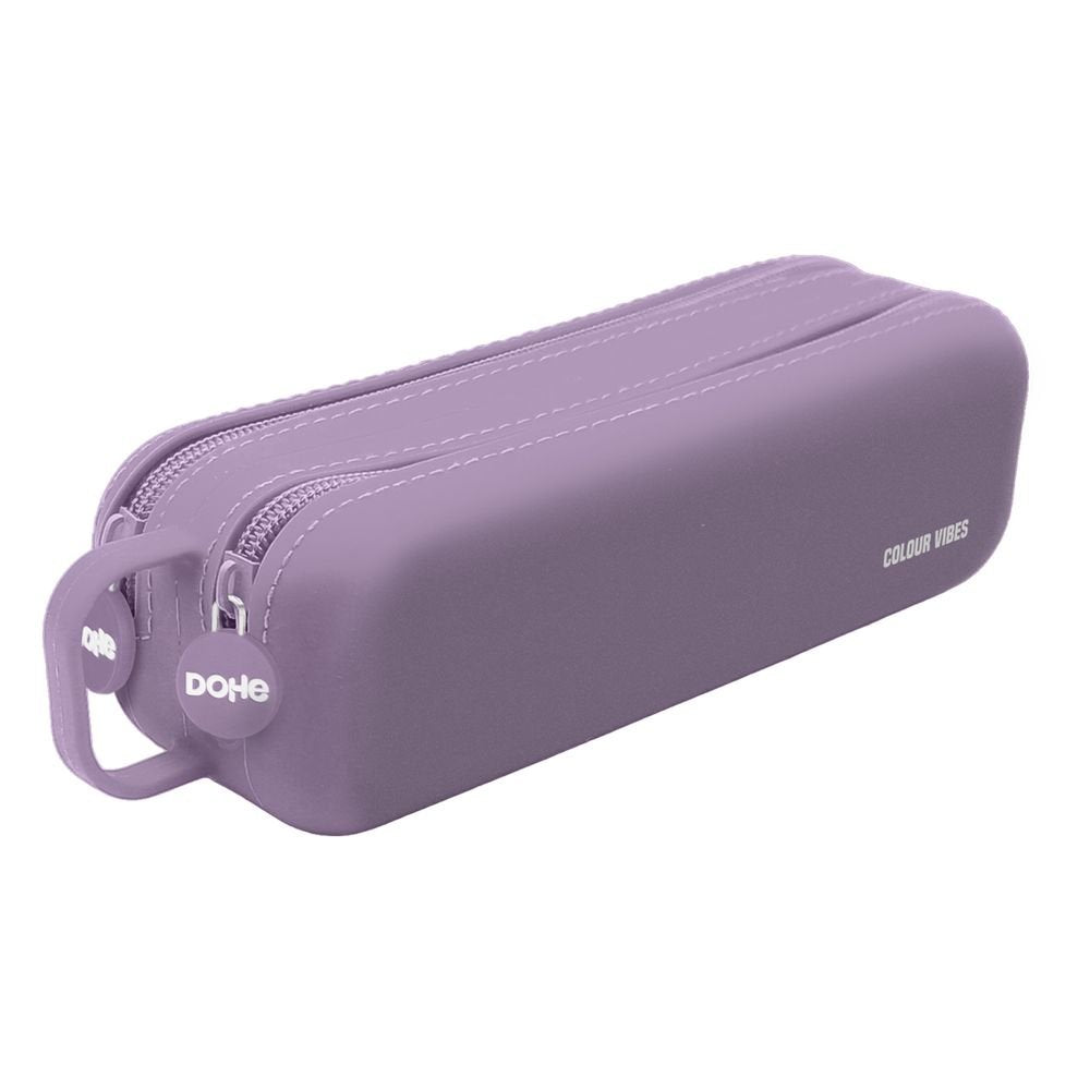 Portatodo color Vibes silicona 2 cremalleras morado DOHE Diseño