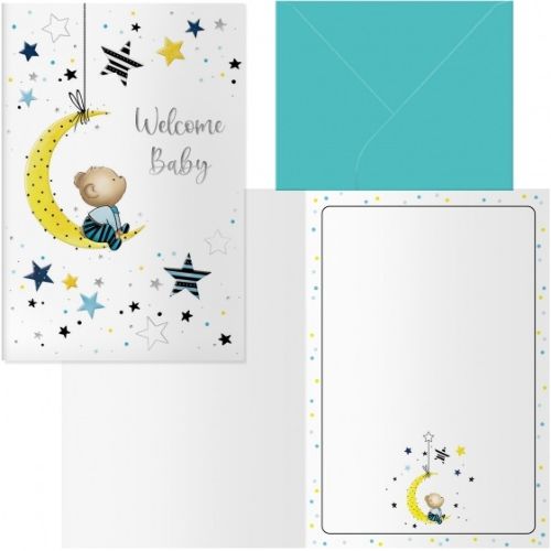 Paquete de 6 tarjetas de felicitación Welcome Baby Dohe