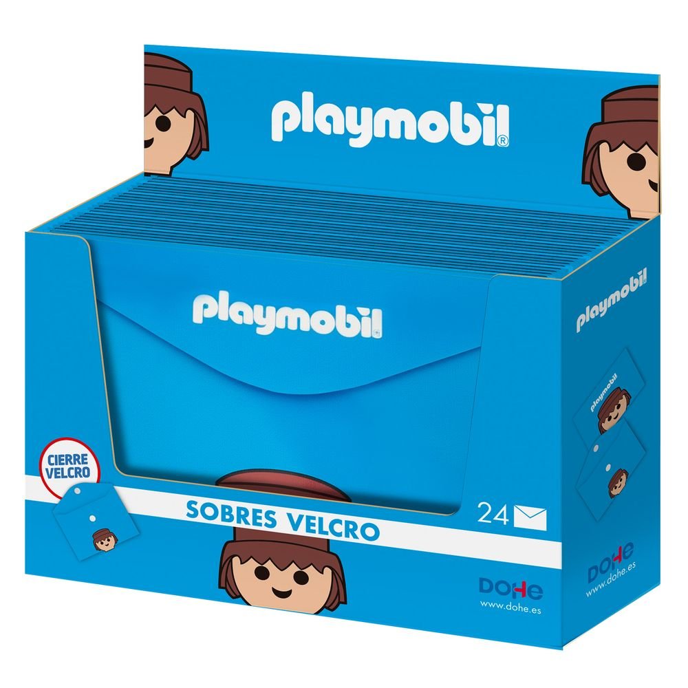 Expositor 24 Sobres Folio PP Velcro Playmobil Marca Dohe Regalo Imagen principal del producto