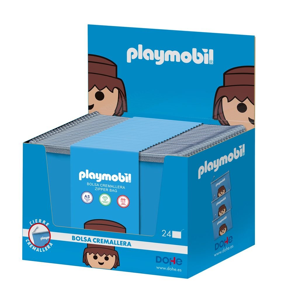 Expositor 24 Bolsas A5 Cremallera Playmobil Marca Dohe Regalo Imagen principal del producto