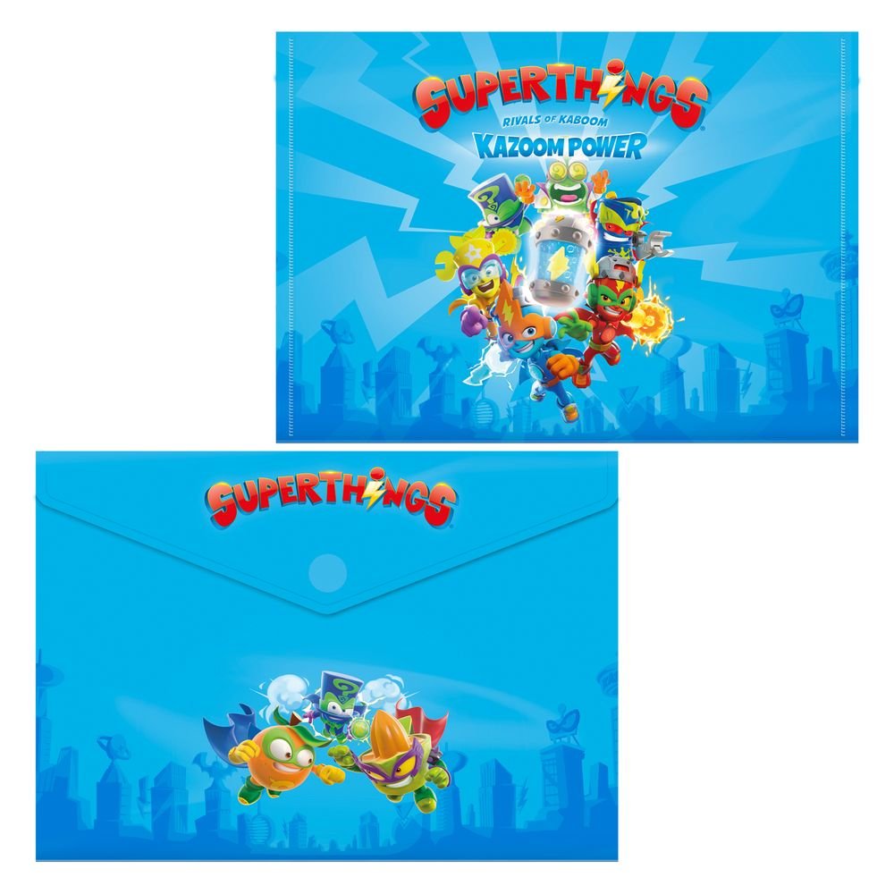 Expositor 24 sobres folio PP velcro Superthings