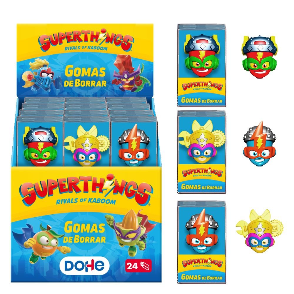 Exp 24 Gomas de Borrar Surtidas Superthings Marca DOHE Pack 24 Imagen principal del producto