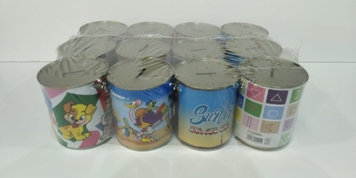 HUCHA METALICA REDONDA 11,5X10CM | AUXIMETAL | ENVASE 12 UDS. UNIDAD | 8422430555011