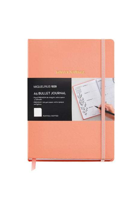 Cuaderno rígido A5 Bullet Journal Rosa Miquelrius Gift