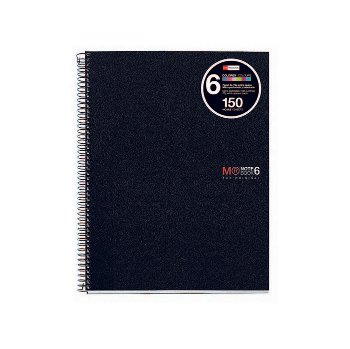 Bloc Espiral Estándar Liso 150H 90g | Miquelrius Diseño | Polipropileno | Formato Estándar | Pack 1 Unidades