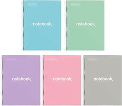 Cuadernos espiral pastel MIQUELRIUS pack 5 para estudio y oficina Imagen principal del producto