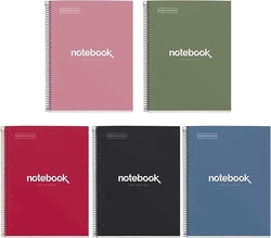 Cuaderno espiral A4 colores intensos MIQUELRIUS Pack 5