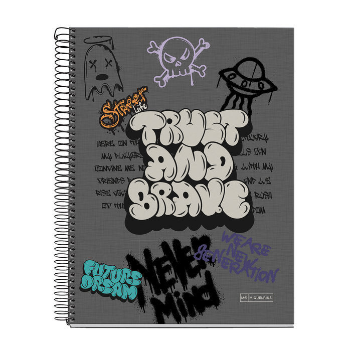 Notebook4 A4 120H Horizontal 70G Graffitti MIQUELRIUS Colecciones Imagen principal del producto
