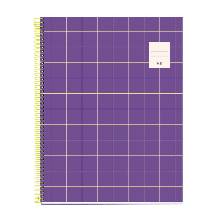 Notebook A4 100H Cuadros 5x5 70 g Microperf Violeta Miquelrius Diseño Imagen principal del producto