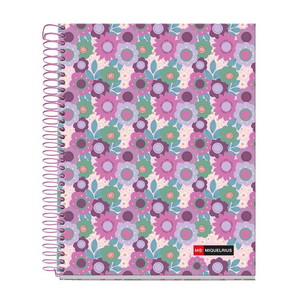 Notebook A5 120H 4 Colores Cuadros 5x5 70 g Microperf Unicorn MIQUELRIUS DISEÑO