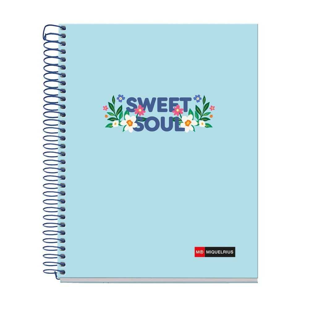 Notebook A5 120H 4 Col Horizontal 70 g Microperf Sweet Soul MIQUELRIUS DISEÑO