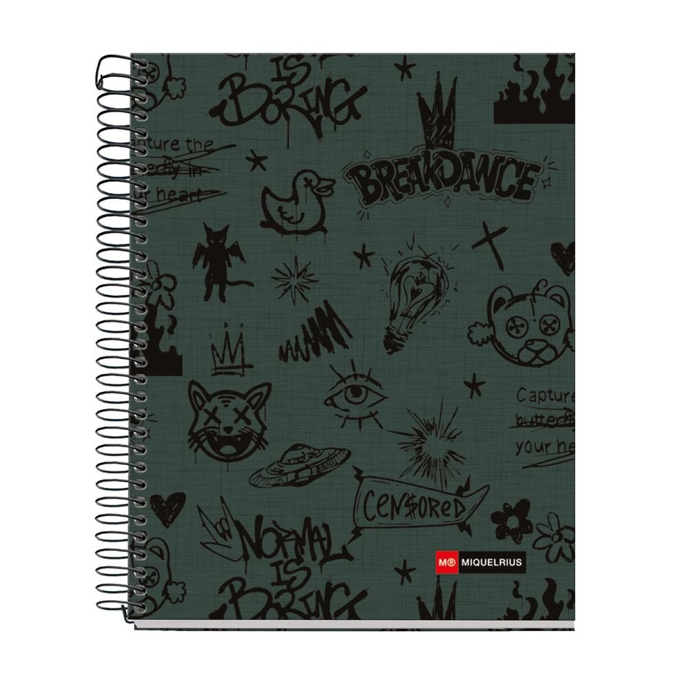 Notebook A5 120H 4 Colores Cuadros 5x5 MIQUELRIUS Diseño