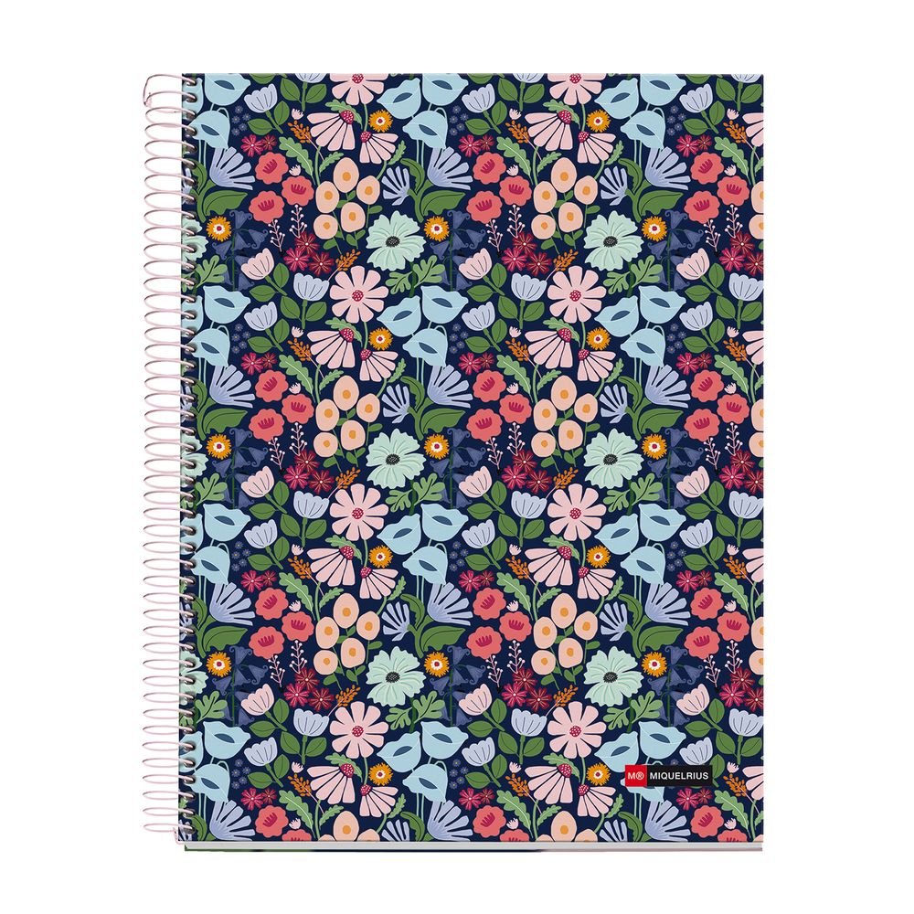 Notebook A4 120H 4 Col Horizontal 70 g Microperf Spring Dawn MIQUELRIUS Diseño