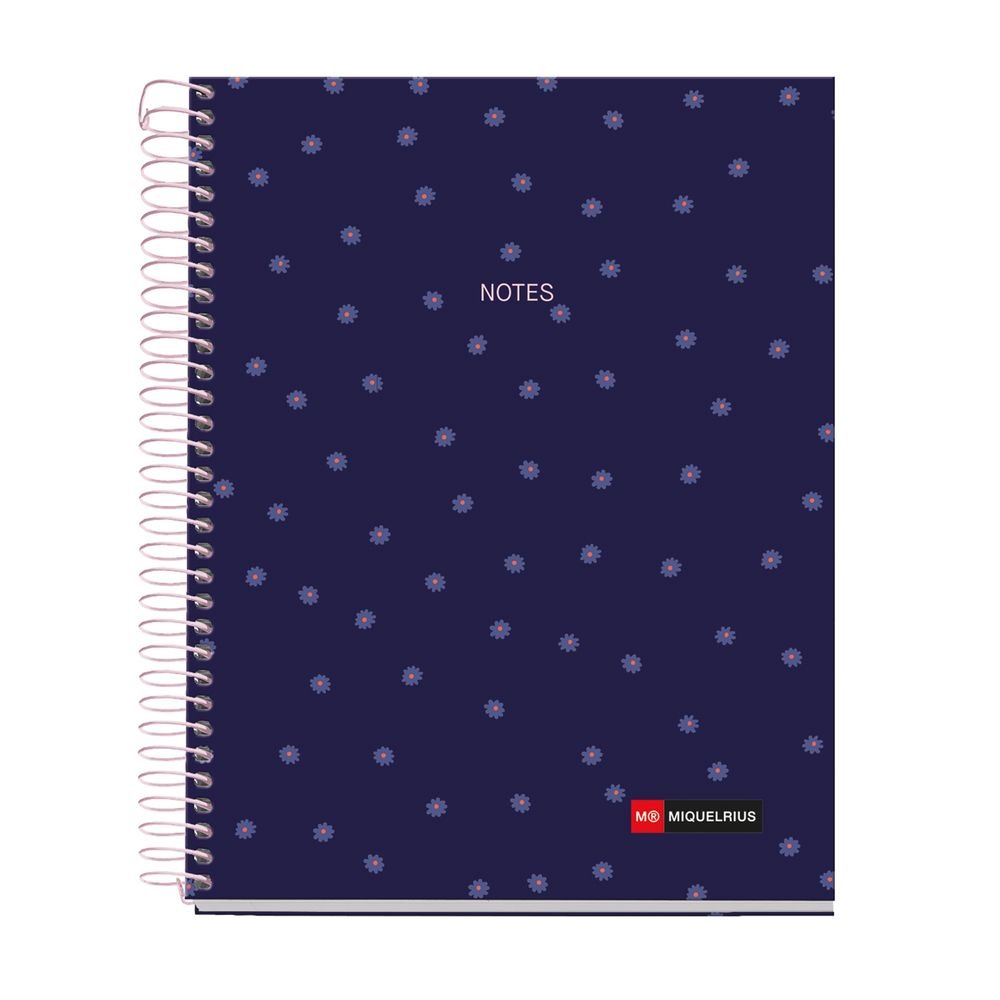 Cuaderno A5 120H 4 Col Cuadros 5x5 70 g Microperf Spring Dawn MIQUELRIUS DISEÑO