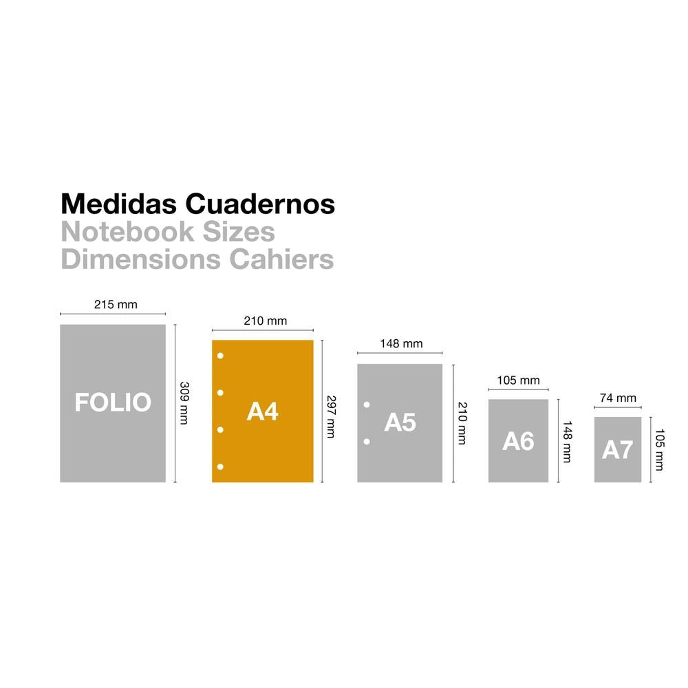 Cuaderno A4 80 hojas cuadrícula Miquelrius Chelindonium