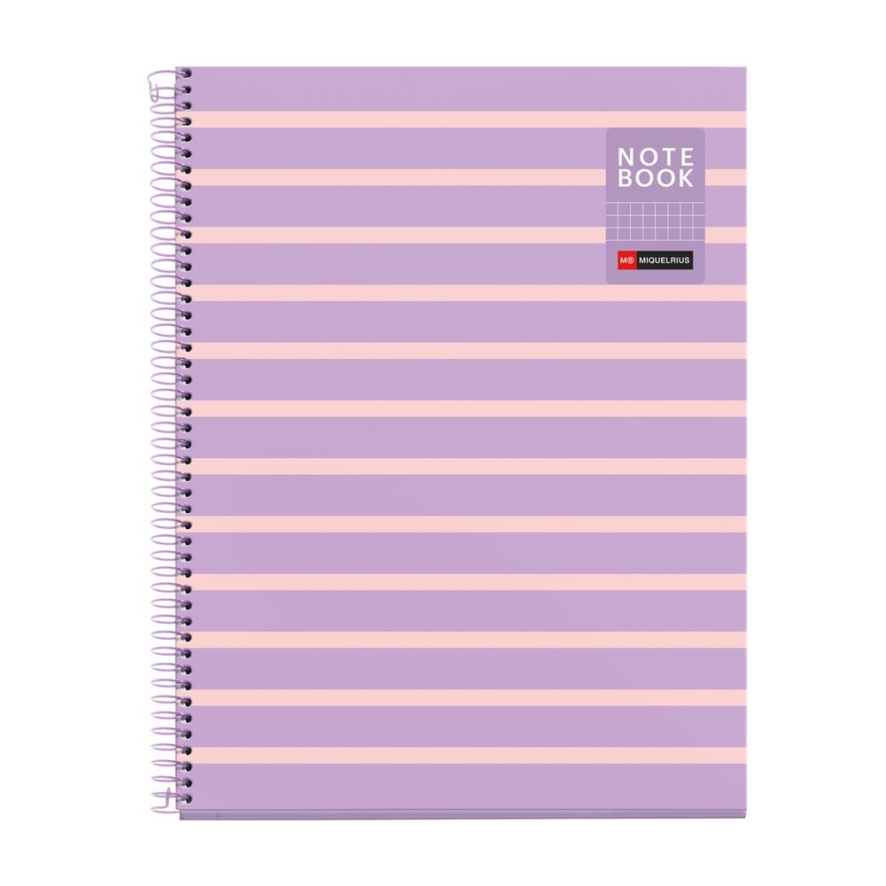 Cuaderno A4 80 hojas cuadrícula Between the Lines Malva