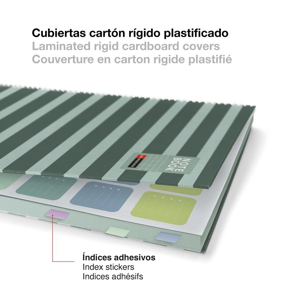 Cuaderno A4 80 h Cuadrícula Between The Lines Musgo