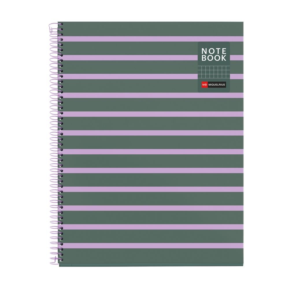 Cuaderno A4 80 H Cuadricula Between the Lines Ceniza MIQUELRIUS Diseño Imagen principal del producto