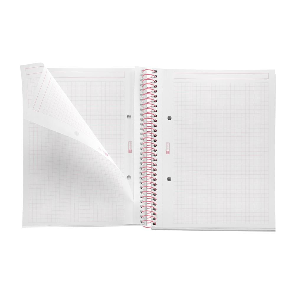 Cuaderno A5 80 hojas cuadrícula Between The Lines Rosa