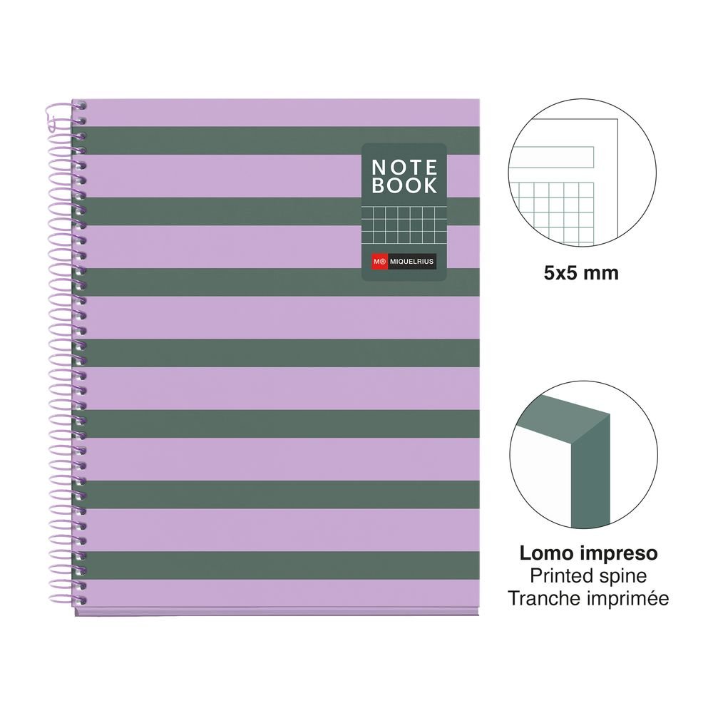 Cuaderno A5 80 hojas cuadrícula Miquelrius
